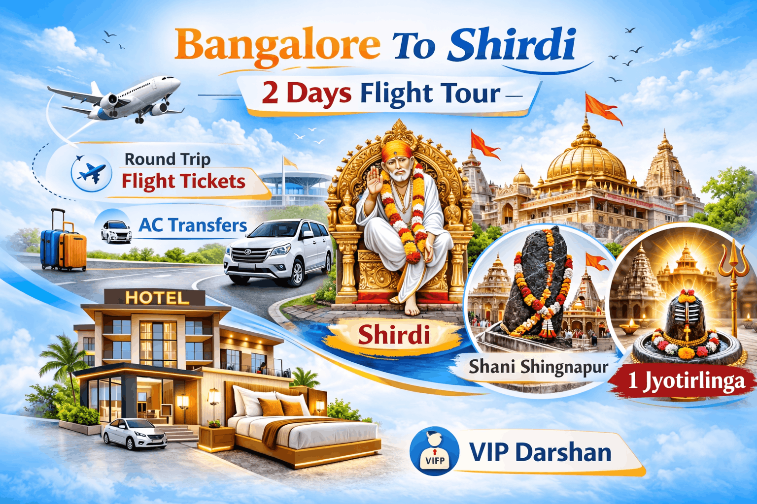 Bangalore to Shirdi 2 Day Tour Package